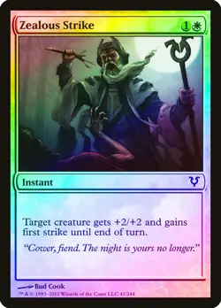 Zealous Strike FOIL Avacyn Restored NM White Common MAGIC MTG CARD ABUGames - Image 1