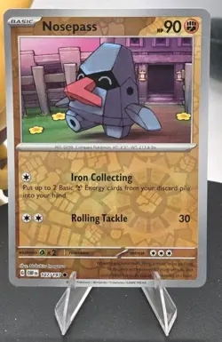 Nosepass 107/197 SV03: Obsidian Flames Reverse Holo - Free Shipping - NM Pokemon - Image 1