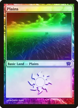 Plains (331) FOIL 9th Edition HEAVILY PLD Basic Land MAGIC MTG CARD ABUGames - Image 1