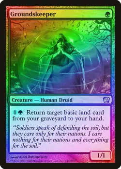 Groundskeeper FOIL 9th Edition PLD Green Uncommon MAGIC MTG CARD ABUGames - Image 1