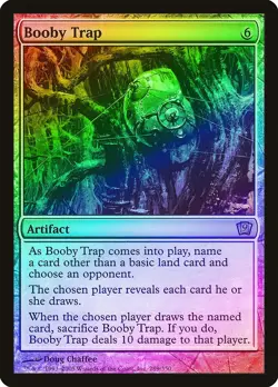Booby Trap FOIL 9th Edition HEAVILY PLD Artifact Rare MAGIC MTG CARD ABUGames - Image 1