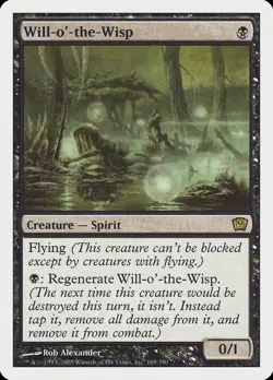 Will-O'-The-Wisp 9th Edition HEAVILY PLD Black Rare MAGIC MTG CARD ABUGames - Image 1