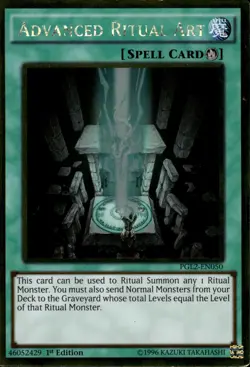 Advanced Ritual Art - Gold Rare 1st Edition PGL2-EN050 - MP - YuGiOh - Image 1