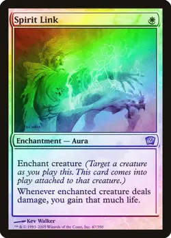 Spirit Link FOIL 9th Edition HEAVILY PLD White Uncommon MAGIC MTG CARD ABUGames - Image 1