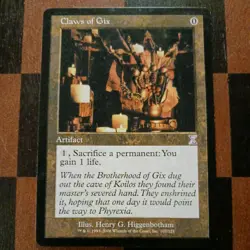 Mtg Claws of Gix LP Time Spiral Magic the Gathering Artifact Card Saga - Image 1