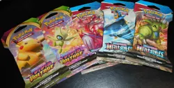 (P1) Pokemon Card Sword & Shield Battle Styles & Rebel Clash Booster Lot of 5 820650808197 - Image 1