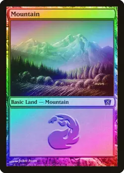 Mountain (343) FOIL 8th Edition HEAVILY PLD Basic Land MAGIC MTG CARD ABUGames - Image 1