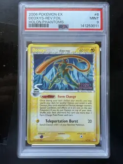 Pokemon Deoxys EX Holon Phantoms Reverse Holo Rare 6/110 Stamped PSA 9 - Image 1