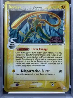 Pokemon Deoxys EX Holon Phantoms Reverse Holo Rare 6/110 Stamped PSA 9 - Image 2