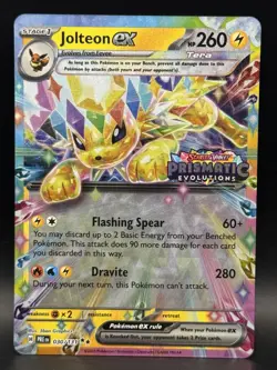 Pokemon TCG Jolteon ex 030/131 (Prismatic Evolutions Stamped) Promo Near Mint - Image 1