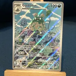2023 POKEMON TCG GAME Garbodor 204/182 Sv04: Paradox Rift HOLO💎 - Image 1