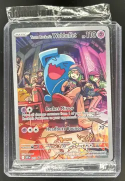 2023-25 Pokemon SV Black Star Promos Team Rocket's Wobbuffet Sealed #203 - Image 1