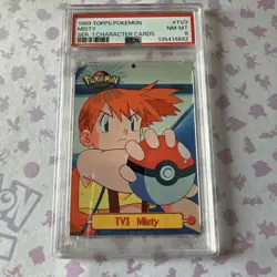 1999 Topps Pokemon Series 1 Character Cards #TV3 Misty PSA 8 - Image 1