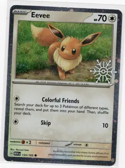Eevee MEW 133/165 Common Cosmos Holo Pokemon TCG | Stamped Snowflake - Image 1