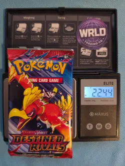 Heavy 22.44g Pokemon TCG Destined Rivals Booster Pack Factory Sealed - Image 1