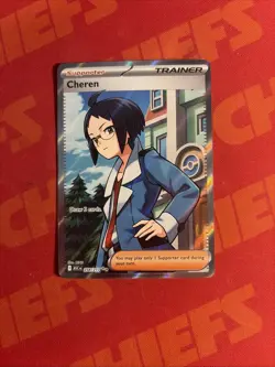 Cheren 258/217 Full Art Trainer Ultra Rare Holo Ascended Heroes Pokemon TCG - Image 1