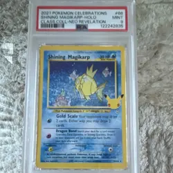 Pokemon Celebrations Shining Magikarp 66/64 Classic Collection Holo PSA 9 - Image 1
