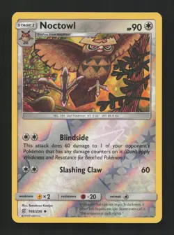 Noctowl 166/236 Uncommon Unified Minds Pokemon Reverse Holo Near Mint - Image 1