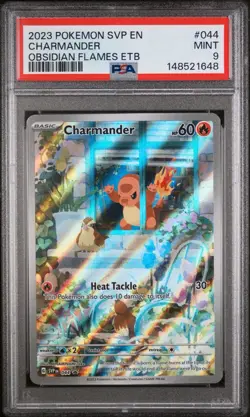 2023 POKEMON OBSIDIAN FLAMES POKEMON CENTER ETB PROMO SVP #044 CHARMANDER PSA 9 - Image 1