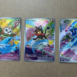 Pokemon First Partner Illustration Alola - Gen 7 Set of 3 - PACK FRESH ✅ - Image 3