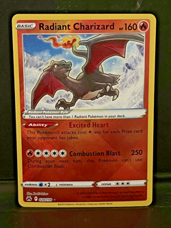 Radiant Charizard 020/159 Pokemon TCG Radiant Rare Crown Zenith Near Mint - Image 1