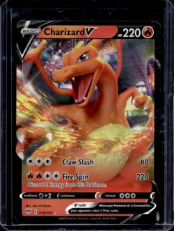 2020 Pokemon SWSH Darkness Ablaze Charizard V #019/189 - Image 1