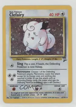 Clefairy Holo Pokemon Base Set 2 #6 2000 - Image 1