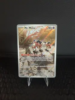 Pokemon TCG Mr. Mime 179/165 Scarlet & Violet 151 Illustration Rare Near Mint - Image 1