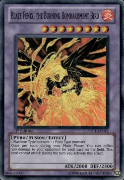 Blaze Fenix, The Burning Bombardment Bird - Super Rare 1st PRC1-EN012 MP YuGiOh - Image 1