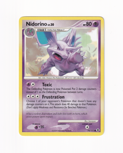Nidorino 74/111 Rising Rivals Regular Non Holo Pokemon Card Moderately Played MP - Image 1