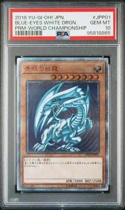 PSA 10 Yu-Gi-Oh! Card Blue Eyes White Dragon 20th 2018 JPP01 Japanese From Japan - Image 1