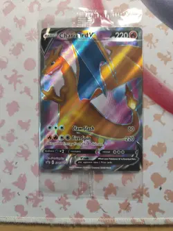 2020 Pokemon Card Charizard V Promo Black Rare Holo #SWSH050 Near Mint - Image 1