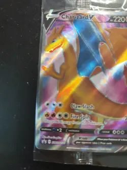 2020 Pokemon Card Charizard V Promo Black Rare Holo #SWSH050 Near Mint - Image 3