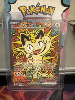 Pokemon TCG Perfect Order #121 Meowth ex Special Illustration Rare - Image 1