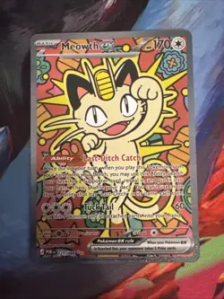 Pokemon TCG Perfect Order #121 Meowth ex Special Illustration Rare - Image 3