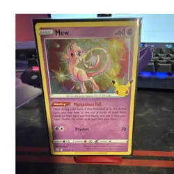 Pokemon Celebrations Mew Holo Rare Promo 60 HP Mysterious Tail 011/025 EN - Image 1