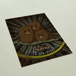 Black Logo topps Pokemon TV Animation Edition Series 1 Holo Foil #51 Dugtrio NM - Image 2