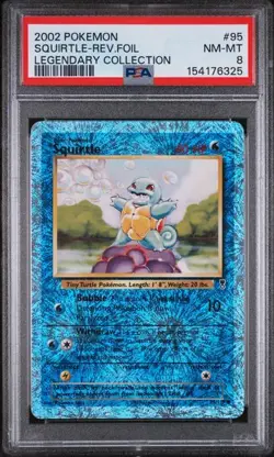2002 POKEMON LEGENDARY COLLECTION #95 SQUIRTLE-REV.FOIL PSA 8 (Q325 - Image 1