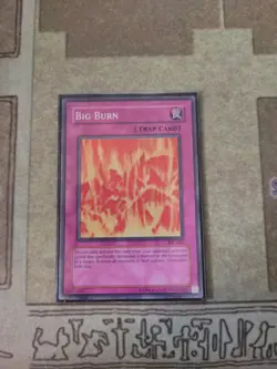 YUGIOH BIG BURN IOC-047 SUPER UNLIMITED ED NM 1996 PRINT - Image 1