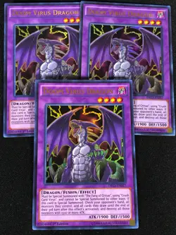 Yugioh Doom Virus Dragon DRL3-EN057 1ST ULTRA x3 (NM) - Image 1