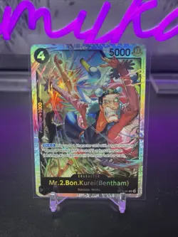 Mr.2.Bon.Kurei Bentham SR Super Rare OP14-091 One Piece TCG English IN-HAND - Image 1