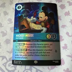 Disney Lorcana Winterspell MICKEY MOUSE Bob Cratchit Epic Foil #219/204 - Image 1