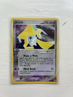 Pokemon TCG Jirachi Holo Rare Card 8/101 Vintage 2004 EX Hidden Legends - Image 1