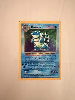 Blastoise 002/102 Base Set (Shadowless) Holo Vintage Pokemon Card Rare HP - Image 1