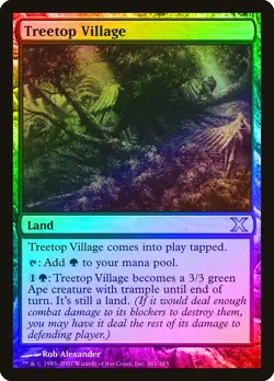 Treetop Village FOIL 10th Edition PLD Land Uncommon MAGIC MTG CARD ABUGames - Image 1