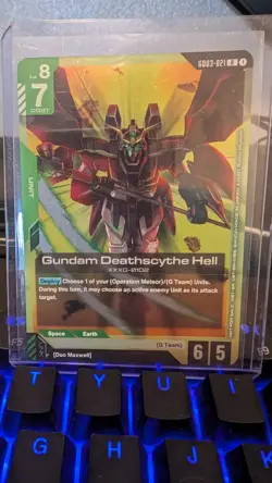 Gundam Deathscythe Hell Store Tournament 03 R Holo Gundam Promo Card GD03-021 NM - Image 1