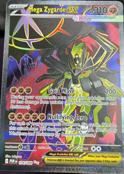 Pokemon Mega Zygarde EX Full Art Holo 104/088 Mega 310 HP English Card - Image 2