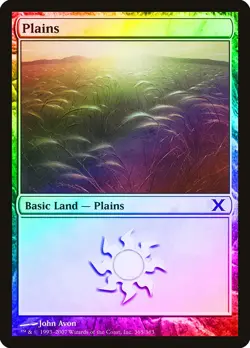 Plains (Version 365) FOIL 10th Edition NM Basic Land MAGIC MTG CARD ABUGames - Image 1