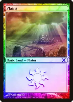Plains (Version 366) FOIL 10th Edition NM Basic Land MAGIC MTG CARD ABUGames - Image 1