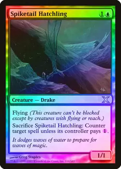 Spiketail Hatchling FOIL 10th Edition NM Blue Uncommon MAGIC MTG CARD ABUGames - Image 1